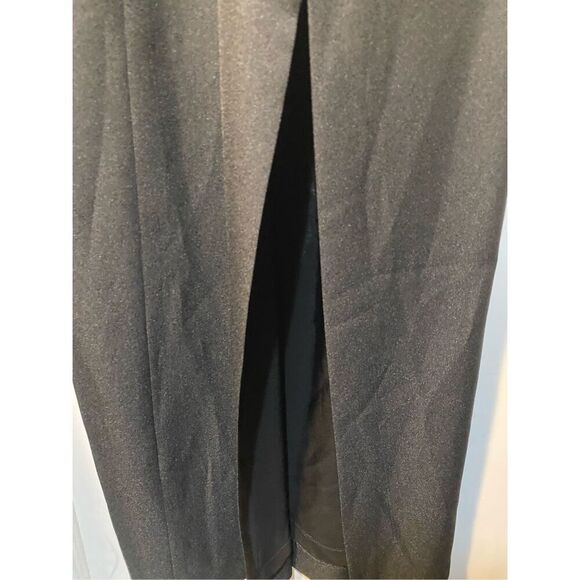 En Francais by Huey Walters black strappy front slit gown size 8 - Picture 6 of 7